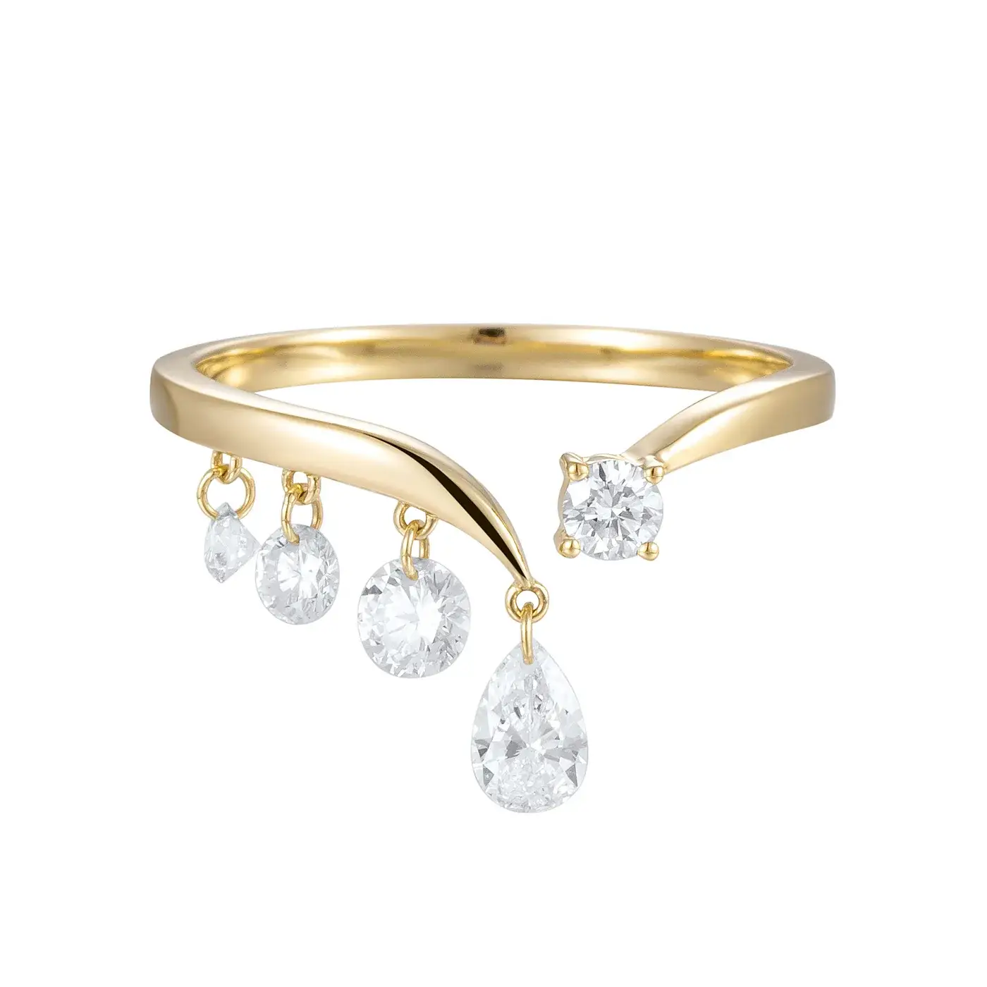 14K Gold Lab-Grown Diamond Ring — 0.59 ct — view 4