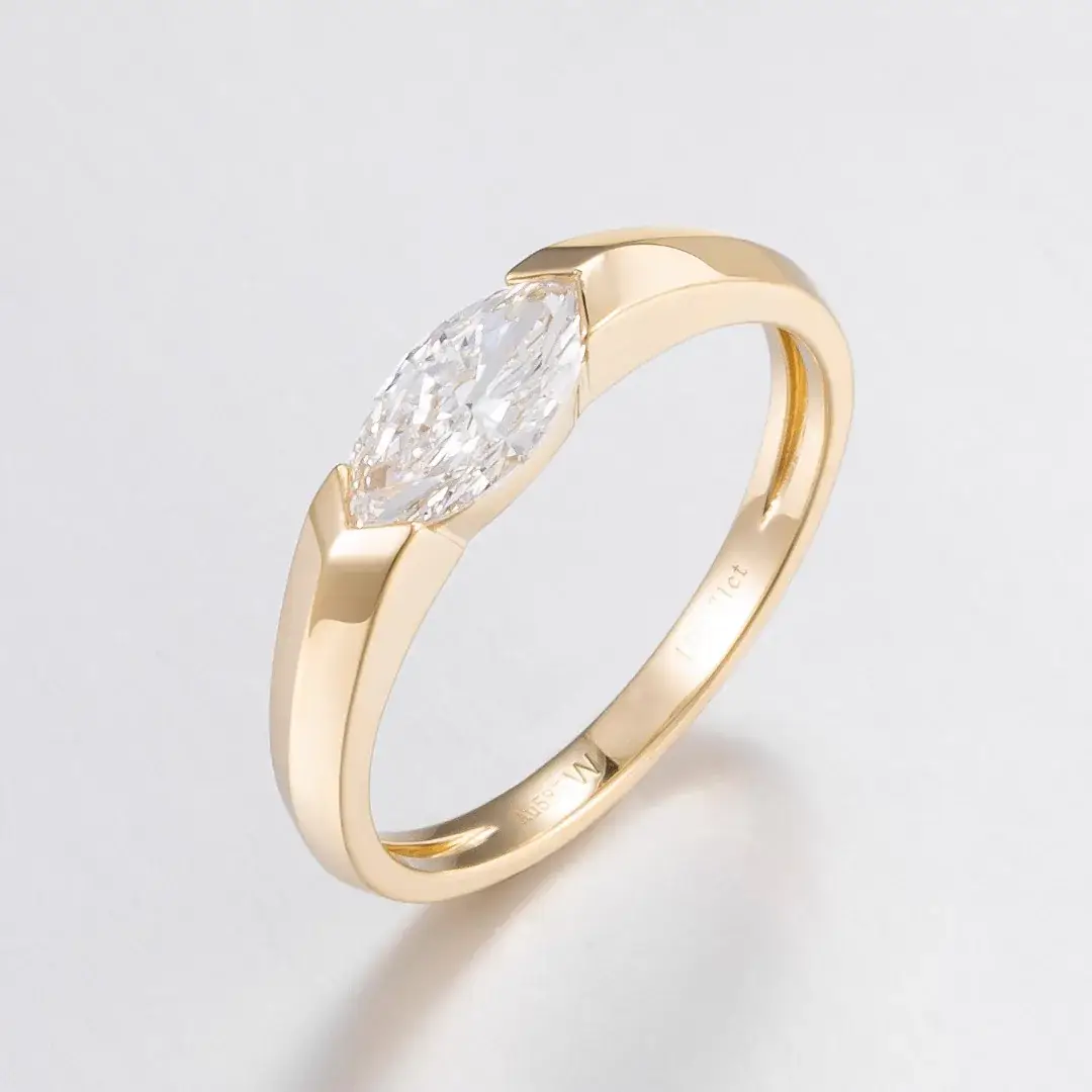 14K Gold Lab-Grown Diamond Ring — 0.89 ct — view 4