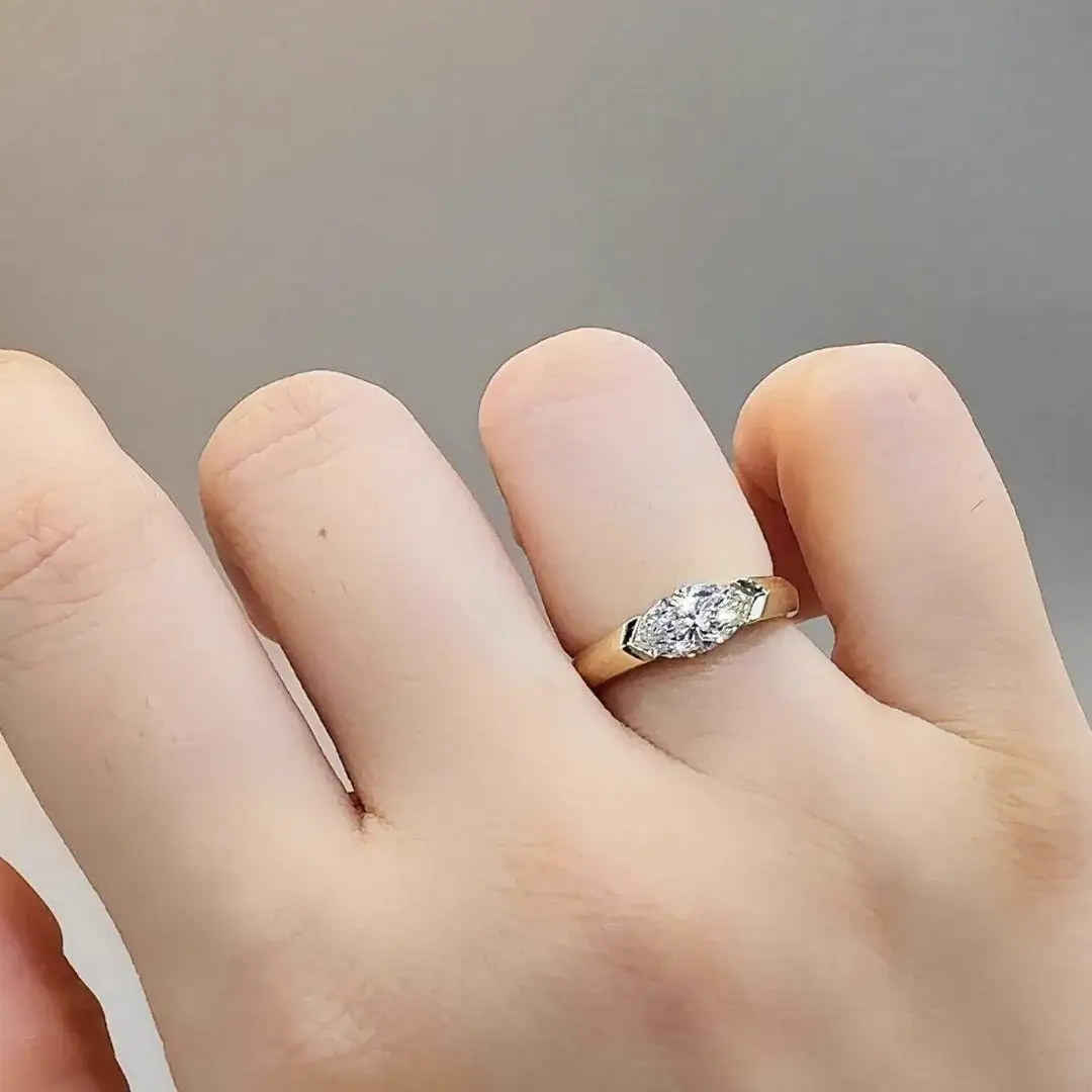 14K Gold Lab-Grown Diamond Ring — 0.89 ct — view 5