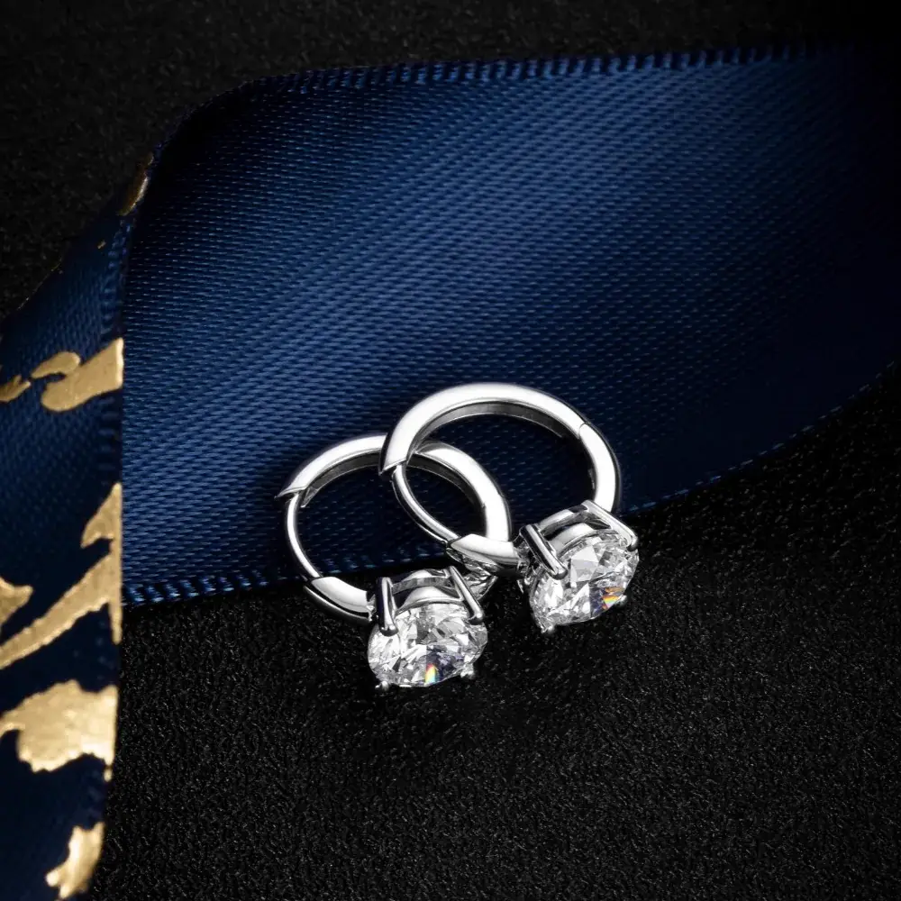 PT900 Platinum Lab-Grown Diamond Earrings — 1.48 ct — view 3