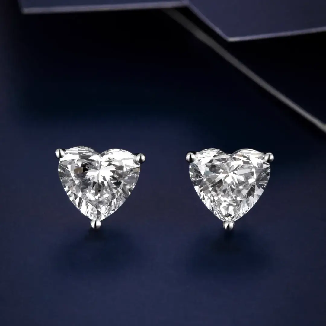 PT950 Platinum Lab-Grown Diamond Earrings — 1.43 ct