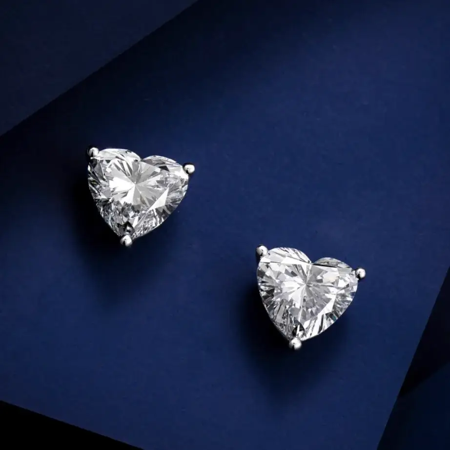 PT950 Platinum Lab-Grown Diamond Earrings — 1.43 ct — view 2