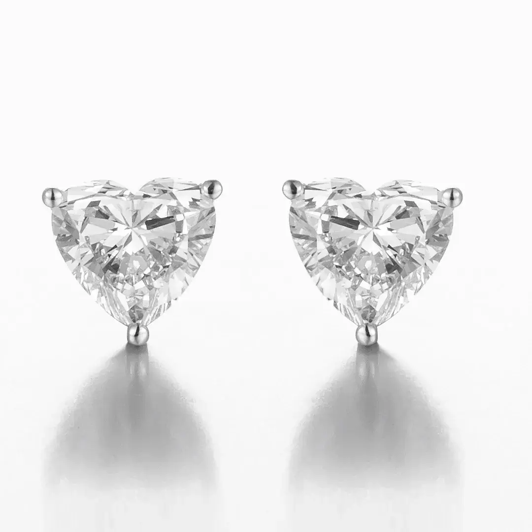 PT950 Platinum Lab-Grown Diamond Earrings — 1.43 ct — view 4