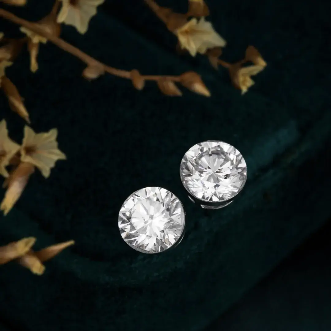 PT950 Platinum Lab-Grown Diamond Earrings — 1.46 ct — view 2