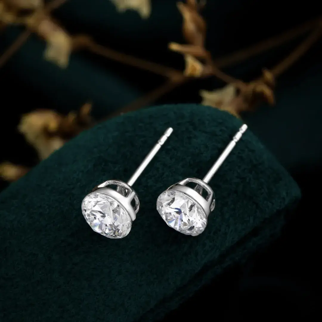 PT950 Platinum Lab-Grown Diamond Earrings — 1.46 ct — view 3