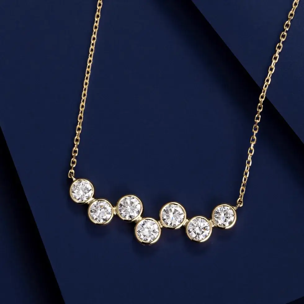 14K Gold Lab-Grown Diamond Necklace — 0.49 ct — view 2