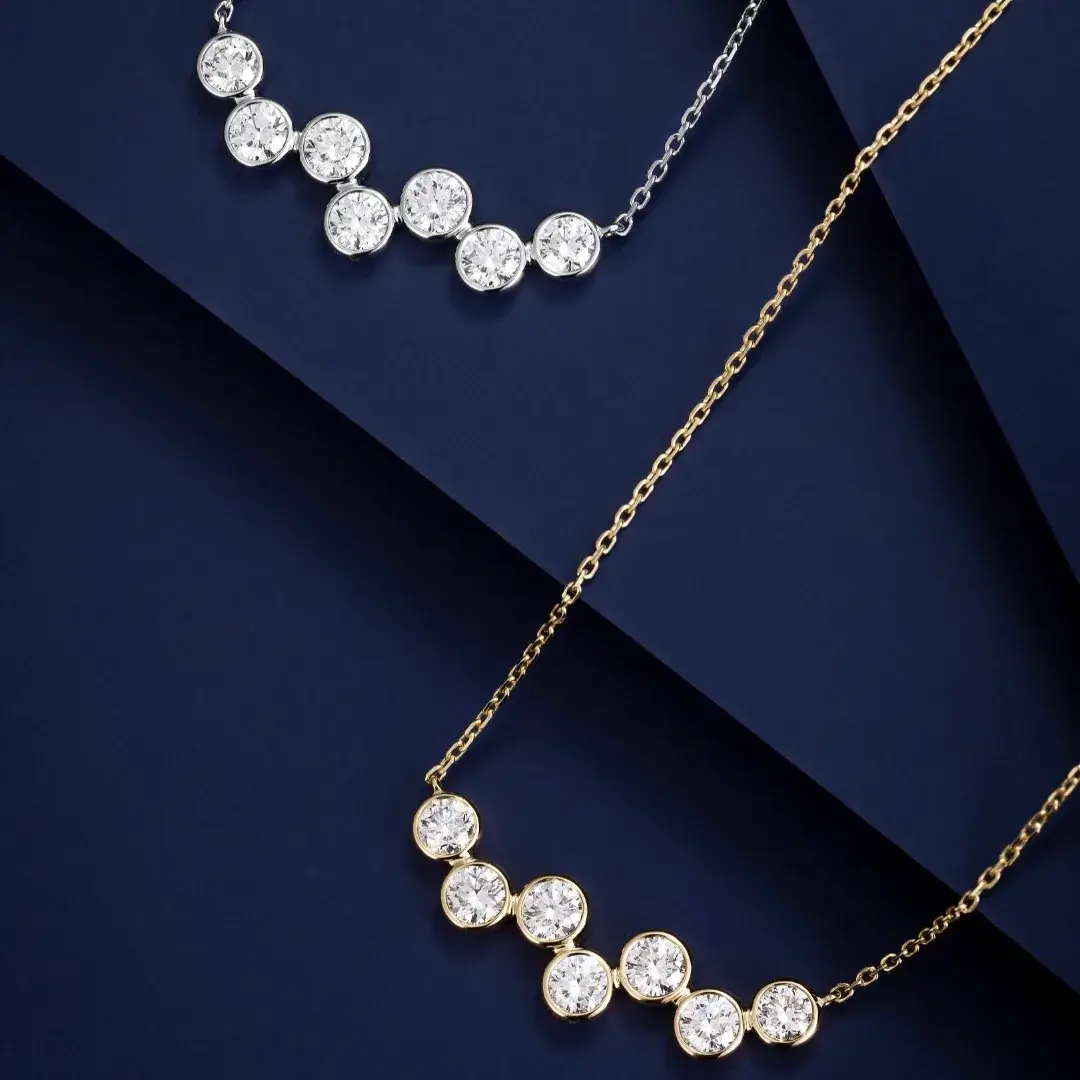 14K Gold Lab-Grown Diamond Necklace — 0.49 ct — view 4
