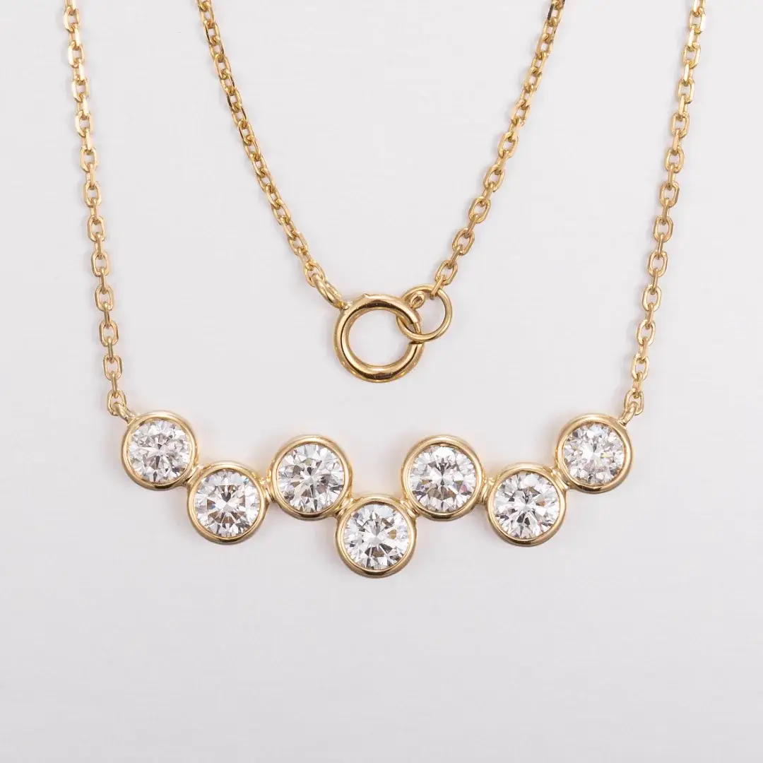 14K Gold Lab-Grown Diamond Necklace — 0.49 ct — view 5