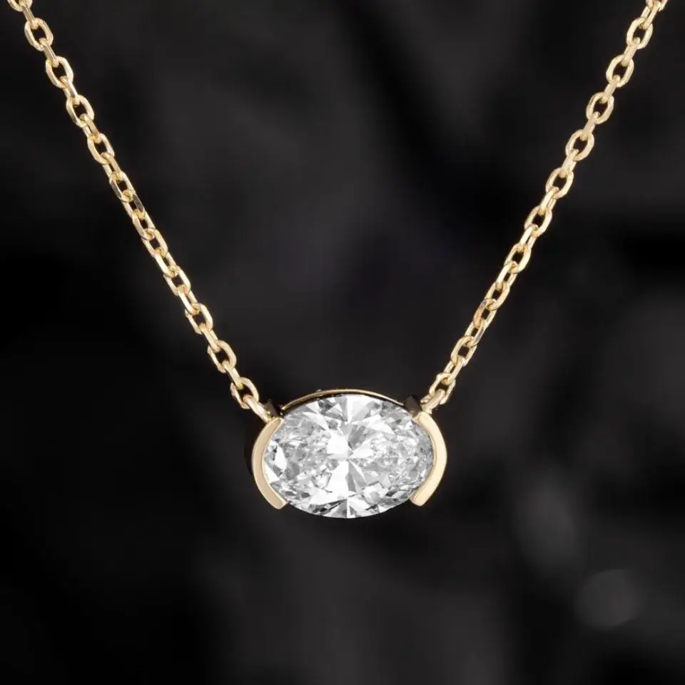 Lab-grown diamond necklaces